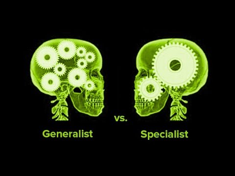 Comparison chart of specialist vs generalist in business consulting, highlighting benefits of niche expertise over broad skill sets