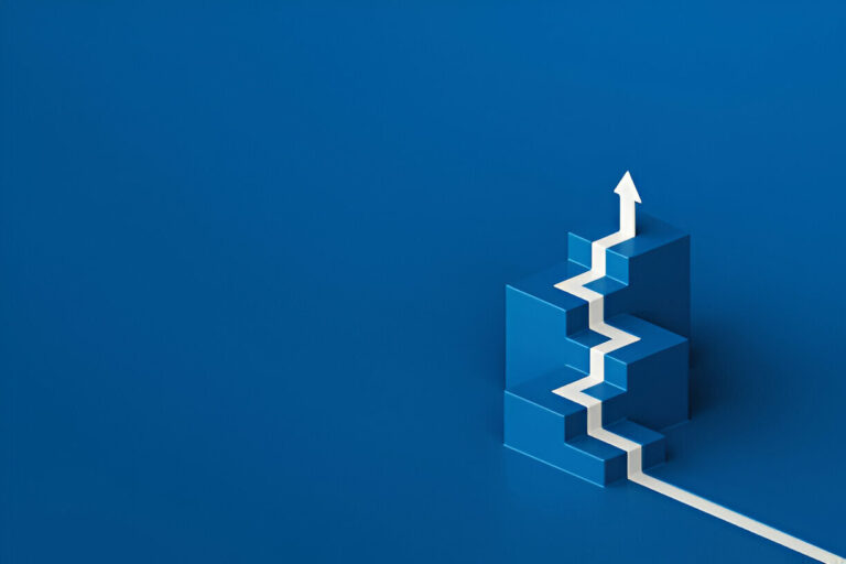 Business strategy development workshop with executives analyzing growth roadmap