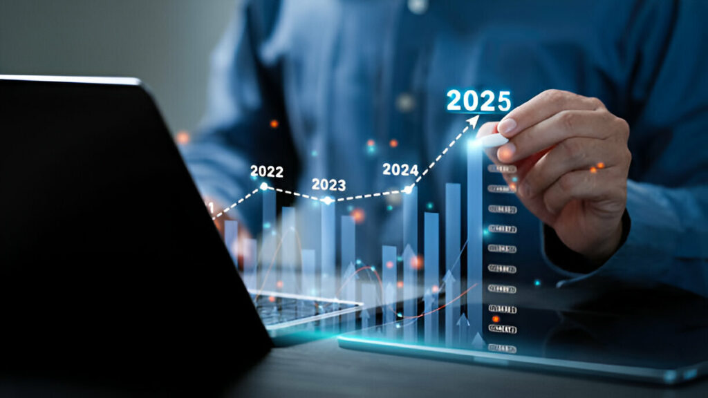 Business growth chart over the years showing the positive impact of GrowGenics strategic consulting